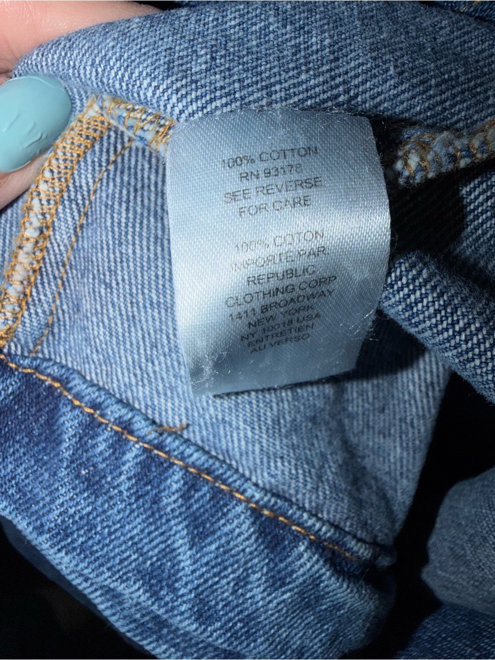 Industry Denim Utility Jacket Belted Blue Wash Lightweight Size M - Picture 8 of 11